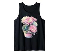 Cactus Parodia Floral Pastel avec Fleurs Botanique Dreamy Débardeur