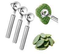 Cactus Peeler Spoon, plus récent outil de pelage de cactus multifonction PELADOR DE NOPALES, NOPALES en acier inoxydable couteau et coupe-nouilles pour les gadgets de cuisine(Silver,8pcs)