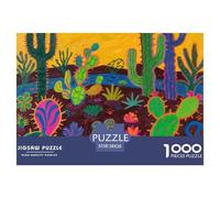 Cactus Puzzle 1000 Pièces Educa Jouet en Bois Cadeau Unique De l'art De La Décoration Jardin Jeu Éducatif Challenge Toy Adultes & Enfants des 14 Ans 38x26cm/1000pcs