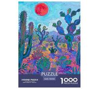 Cactus Puzzle 1000 Pièces Educa Jouet en Bois Cadeau Unique Décoration Intérieure Jardin Jeu Éducatif Challenge Toy Adultes Et Enfants À Partir De 14 Ans 70x50cm/1000pcs