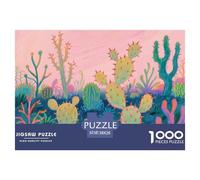 Cactus Puzzle 1000 Pièces Educa Jouet en Bois Divertissement Créatif De l'art De La Décoration Jardin Jeu Éducatif Challenge Toy Adultes Et Enfants À Partir De 14 Ans 38x26cm/1000pcs