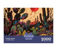 Cactus Puzzle 1000 Pièces Educa Jouet en Bois Divertissement Créatif Décoration Intérieure Jardin Jeu Éducatif Challenge Toy Adultes & Enfants des 14 Ans 70x50cm/1000pcs