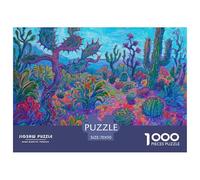 Cactus Puzzle 1000 Pièces Educa Jouet en Bois Divertissement Créatif Décoration Intérieure Jardin Jeu Éducatif Challenge Toy Adultes & Enfants des 14 Ans 70x50cm/1000pcs