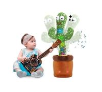Cactus Qui Danse et Répète Francais,Le Cactus Qui Parle et Qui Danse,Talking Cactus Peluche Musical Bebe,Jouet Cactus Qui