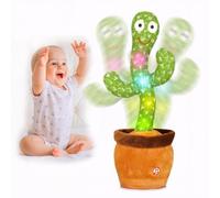 Cactus Qui Danse et Répète Jouet Bébé Peluche Musicale Cactus Qui Parle LED