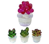 Cactus simulé, succulente artificielle | Fausses succulentes colorées,Petites artificielles multicolores pour la décoration de Table, fausses fleurs claires et créatives pour le lieu d