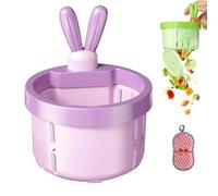 Cactus Sink Strainer Basket, Press Automatic Dumping Cactus Kitchen Sink Strainer Basket Fine Mesh, Creative Multifunctional Waste Collector for Food Waste (B-Purple)