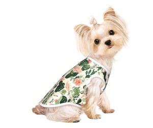 Cactus Spring Breeze T-shirt sans manches en maille douce respirante pour | T-shirt pour chien en maille de polyester doux avec tissage respirant pour garder les chiots et les chats au frais