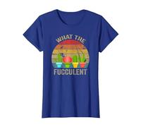 Cactus Succulents Plants Gardening Retro What The Fucculent T-Shirt, Femme, Bleu Royal, S