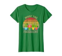 Cactus Succulents Plants Gardening Retro What The Fucculent T-Shirt, Femme, Vert Kelly, S