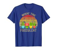 Cactus Succulents Plants Gardening Retro What The Fucculent T-Shirt, Homme, Bleu Royal, XL