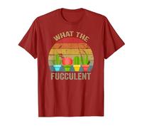 Cactus Succulents Plants Gardening Retro What The Fucculent T-Shirt, Homme, Canneberge, S