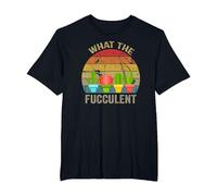 Cactus Succulents Plants Gardening Retro What The Fucculent T-Shirt, Homme Grandes Tailles, Noir, 3X Tall