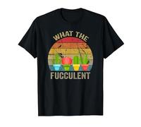 Cactus Succulents Plants Gardening Retro What The Fucculent T-Shirt, Homme, Noir, 3XL