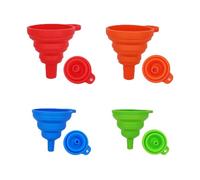 CACUINA Lot de 4 petits entonnoirs pliables en silicone pour remplir les bouteilles, petits et grands gadgets de cuisine