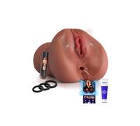 Cacuola Masturbateurs Réalistes 3 en 1 pour Hommes - Kit Masturbateur avec Mini Vibromasseur Interactif IA, Silicone Souple, Sex Toys pour Hommes et Couples