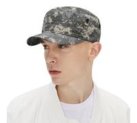 CACUSS Cap-Dessus Plat Classic Plain Vintage Armée Militaire Cadet Style Coton Cap Hat réglable (P0042_Camouflage)