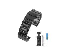 CACVGVMGTW Accessoires de boucle à double pression adaptés for Panerai Diesel adaptés for Luminox solide en acier épaissi noir bracelet de montre de remplacement for hommes 24 22 26mm(Black,22mm)