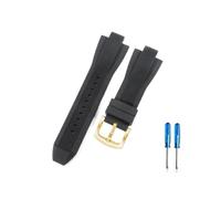 CACVGVMGTW Bracelet de montre Durable et sûr, 13x29mm, adapté à Michael Kors Mk8729 8184 9020, Interface convexe, personnalité sportive, bracelet de montre en caoutchouc de Silicone(Black-Golden-K2)