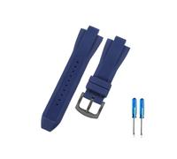 CACVGVMGTW Bracelet de montre Durable et sûr, 13x29mm, adapté à Michael Kors Mk8729 8184 9020, Interface convexe, personnalité sportive, bracelet de montre en caoutchouc de Silicone(Dark blue-Black-K2