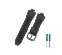 CACVGVMGTW Bracelet de montre Durable et sûr, 13x29mm, adapté à Michael Kors Mk8729 8184 9020, Interface convexe, personnalité sportive, bracelet de montre en caoutchouc de Silicone(Black-Black-K2)