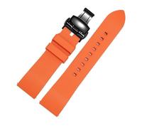 CACVGVMGTW Bracelet de montre en silicone for homme, compatible avec Seiko No. 5, Tissot, Rolex, luxe, plongée en caoutchouc, Mido, Longines, Citizen Watch Band 20 mm 22 mm(Orange-Black-B1,20mm)