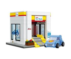 CADA Bâtiments - Jeu de construction - Station de lavage Shell - 294 pièces - Dès 8 ans