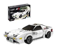 CaDA C55012W Jeu de Construction avec Licence Initial D,Modèle de Course Mazda FC3S RX-7,Ensemble de Construction de 282 Pièces Scale 1:24,Jouet Modèle de Voiture pour Enfants à Partir de 4 Ans