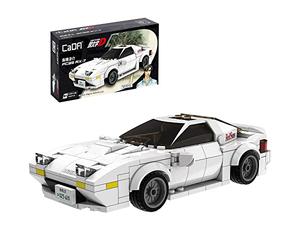 CaDA C55012W Jeu de Construction avec Licence Initial D,Modèle de Course Mazda FC3S RX-7,Ensemble de Construction de 282 Pièces Scale 1:24,Jouet Modèle de Voiture pour Enfants à Partir de 4 Ans