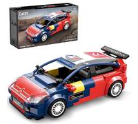 CaDA C55033W Citrroen C4 WRC 2008 Modèle de bloc de construction de voiture de rallye, 1:24 296 pièces de haute précision, collection pour adultes