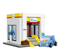 CaDA Station de lavage Shell C66030 – Ensemble de construction complet, 294 pièces, Jaune