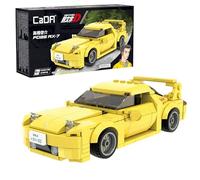 CaDA Initial D Yellow Mazda FD3S RX-7 Voiture - 278 pièces - Bloc de construction en brique à construire soi-même modèle C55013W