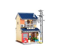 CaDA Jeu de construction Salon de thé – 1200 pièces – Bleu – Enfants