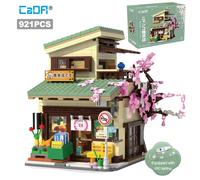 Cada LED ville Style japonais épicerie maison blocs de construction Double pont Duplex Architecture briques jouets pour enfant cadeaux With Packaging Box