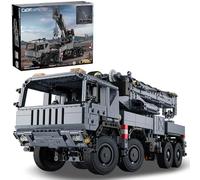 CaDA Master C61507W Series Camion grue militaire, véhicule de sauvetage technique 1:24 avec fonctions manuelles et prêtes à l'emploi du moteur, 2686 pièces