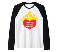 CADA Que Te veo, palpito Funny Love Heart Sayings Quote Manche Raglan