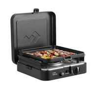 CADAC - 1 Cook Turbo FFD Flat Plate - barbecue - Barbecues portables - Surface de cuisson en acier inoxydable - Incl. Housse de protection - Camping - Les incontournables du barbecue - Noir