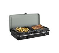 CADAC Réchaud à gaz 2-Cook 3 Pro Deluxe 30 mbar – 2 brûleurs – Allumage piézo – Noir/Gris