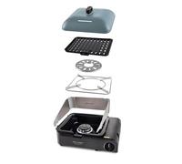 CADAC Van Cook FFD Combo - BBQ Compact de Camping avec Protection FFD, Grille GreenGrill & Porte-Percolateur - Idéal pour Camping-Car, Caravane & Extérieur - Connexion Cartouche Gaz