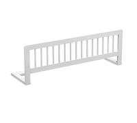 CADANI barrière de lit pour Enfant - Protection Anti-Chute Pliable en Bois Massif pour lit Parental et lit d’Enfant, Couleur Blanc, 115 x 40 cm
