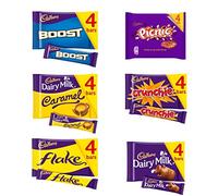 Cadbury Crunchie Chocolates Appreciation Gift Bundle | Boost Bar 4 x 40g | Milk Caramel 4 x 37g | Flake 4 x 20g | Picnic 4 x 38g | Crunchie 4 x 32g | Dairy Milk 4 x 36g | Great Gift Idea