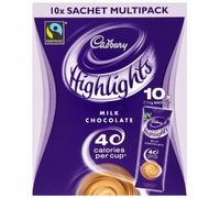 Cadbury Highlights Lot de 5 boîtes de chocolat chaud au lait 10 x 11 g