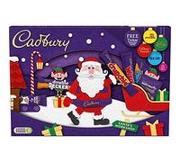 Cadbury Lot de 2 boîtes de rangement pour le réveillon de Noël - Boîtes de sélection Cadbury de taille moyenne pour enfants avec carte - Boîtes de sélection en vrac
