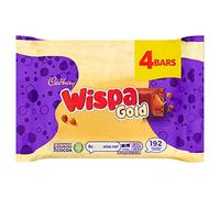 Cadbury Wispa Gold Chocolat, chocolat au lait gourmand avec centre caramel, 4 barres de 38,3 g (lot de 1)