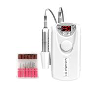 cadciehe Perceuse à ongles 30 000 tr/min, lime électrique rechargeable sans fil avec écran LCD 6 bits pour le polissage des ongles, façonnage, élimination callosités, salon de manucure, pédicu