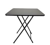 cadciehe Table de dîner pliable polyvalente, carrée en MDF massif pour 4 personnes, pour la maison, le bureau, l'étude, le bureau, l'amélioration de la maison, noir