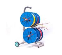 Caddie câble distributeur support fil à plusieurs bobines, support rouleau gestion fil platine, for une distribution efficace câble(4 trays)