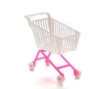 Caddie De Courses Pour Enfants Filles, Jouets Classiques, Cadeau D'Anniversaire, Couleur Rose Et Blanc, 1 Pièce