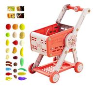 Caddie de Jouets pour , Ensemble de Jeu d'épicerie, Accessoires de Magasin de Taille compacte 4 pièces, Apprentissage du tri, Jeu de rôle éducatif pour de 1 à 3 Ans, Voyage à Domicile e