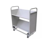 Caddie de Livres Chariot de bibliothèque Petit Chariot d'archives Tablette silencieuse Retour Mobile